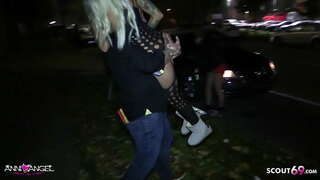 Excitat subțire bombă Anni Înger fara prezervativ in masina de Utilizator futut